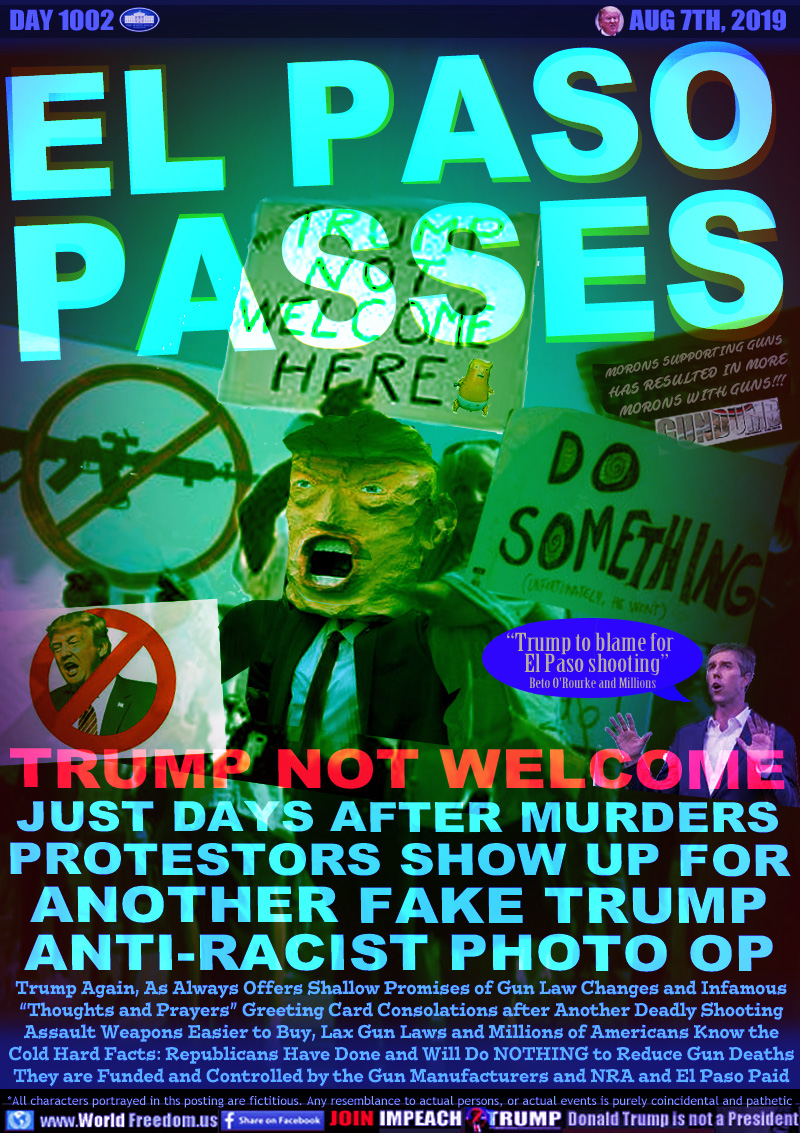 EL PASO
PASSES

PROTESTOR SIGNS:
