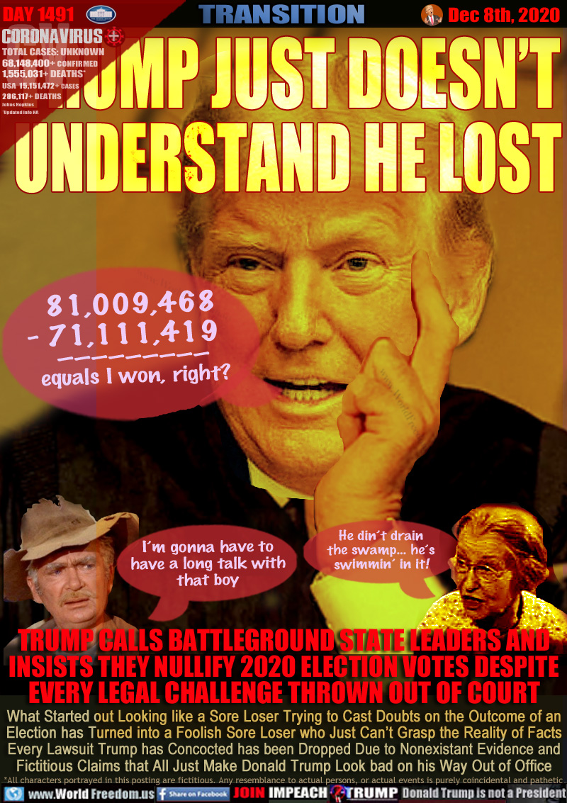 TRUMP JUST DOESN’T
UNDERSTAND HE LOST

Trump 