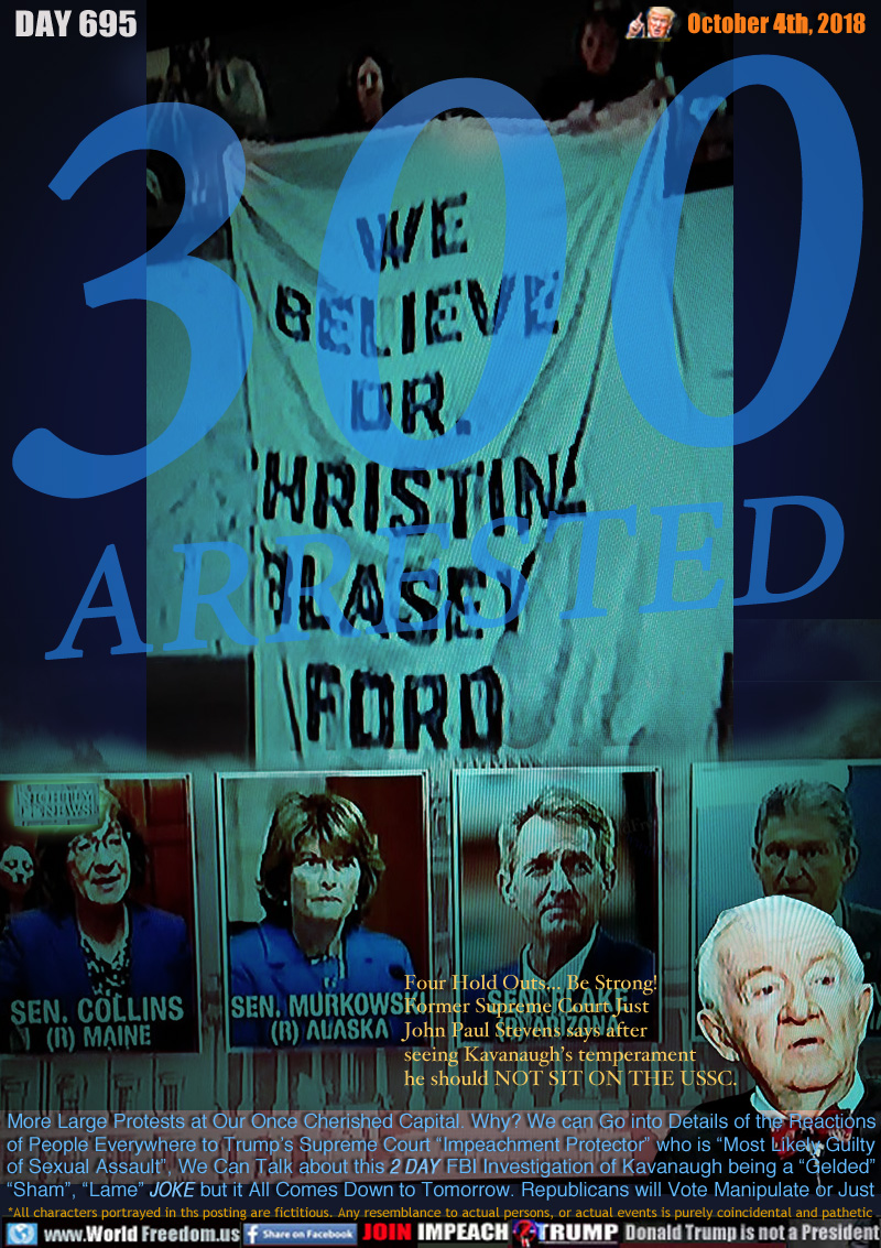 300 ARRESTED

Protestors banner 