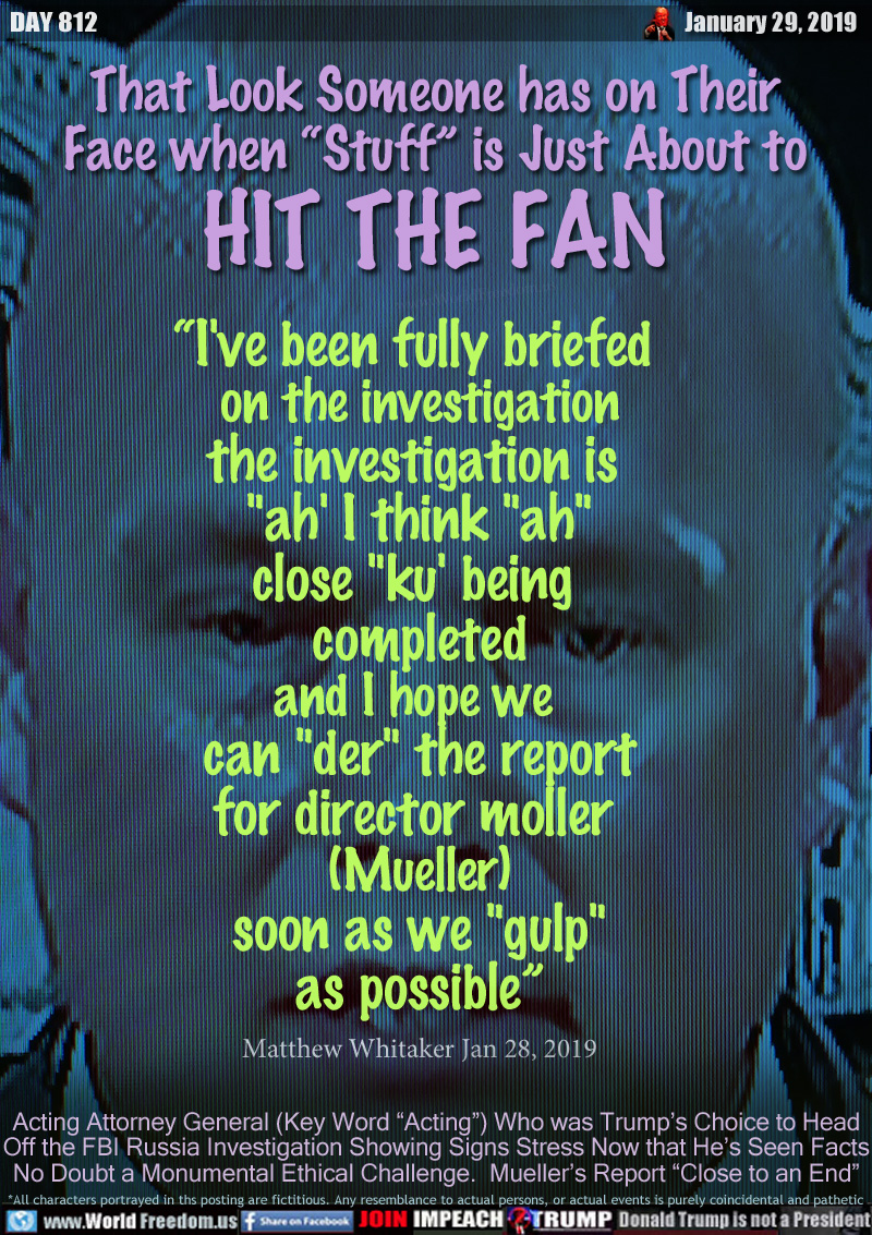 That Look Someone has on Their
Face when “Stuff” is Just About to
HIT THE FAN

“I've been fully briefed 
on the investigation
the investigation is 
