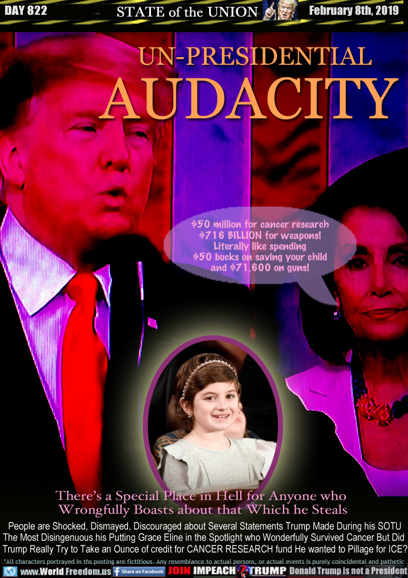 UN-PRESIDENTIAL
AUDACITY

Democratic leader of the house Nancy Pelosi 
